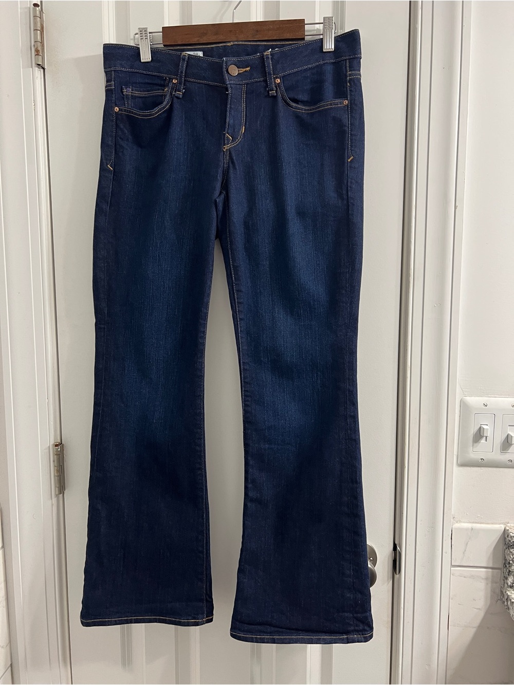 GAP 1969 Perfect Boot Jeans Dark Wash Blue  - 28P